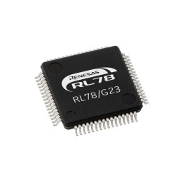 3 pcs - Renesas Electronics R7F100GLG2DFBAA0, 16bit RL78 Microcontroller, RL78/G23, 32MHz, 128 kB Flash, 64-Pin LFQFP