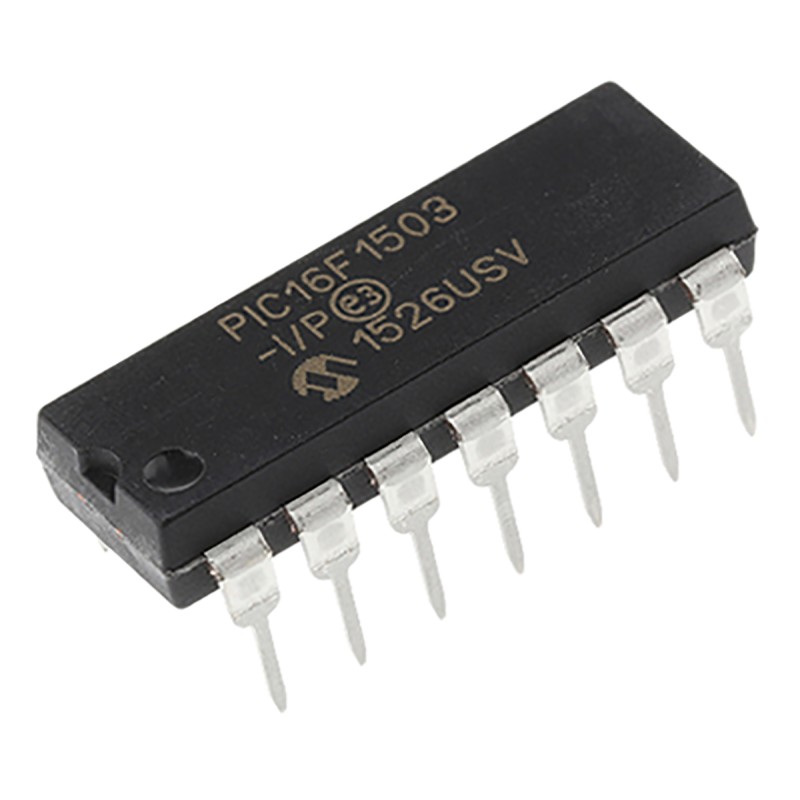 3 pcs - Microchip PIC16F1503-I/P, 8bit PIC Microcontroller, PIC16F, 20MHz, 2048 words Flash, 14-Pin PDIP