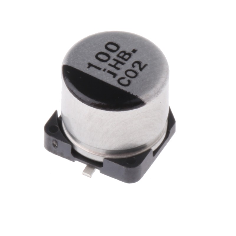 10 pcs - Panasonic 100μF Aluminium Electrolytic Capacitor 6.3V dc, Surface Mount - EEEHB0J101P