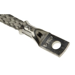 1 pcs - RS PRO Braided Wire, M5 Stud Size, 16 x 20 x 0.2 mm, 0.15m BS EN 13602:2002, BS4109