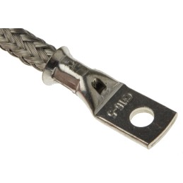 1 pcs - RS PRO Braided Wire, M5 Stud Size, 16 x 20 x 0.2 mm, 0.15m BS EN 13602:2002, BS4109