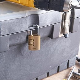 1 pcs - YALE Combination Brass Combination Padlock, 5mm Shackle, 32mm Body