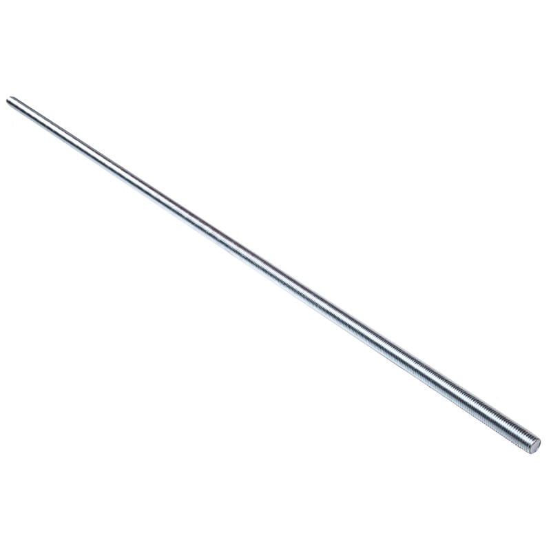 5 pcs - RS PRO Zinc Plated Steel Threaded Rod, M4, 1m