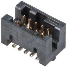 1 pcs - Amphenol Communications Solutions Rib-Cage Series Straight Surface Mount PCB Header, 10 Contact(s), 1.27mm Pitch, 2