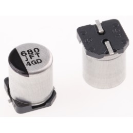 50 pcs - Panasonic 680μF Aluminium Electrolytic Capacitor 6.3V dc, Surface Mount - EEEFTJ681XAP