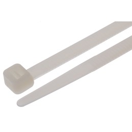 1 Bag of 100 - RS PRO Cable Tie, 450mm x 4.8 mm, Natural Nylon, Pk-100