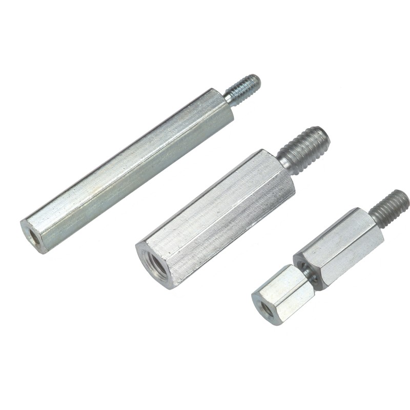 5 pcs - Wurth Elektronik Standoff, M3 Thread, 45mm Body, Steel, Male/Female, 6mm Stud