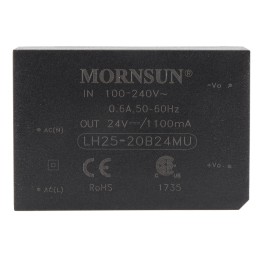 1 pcs - RS PRO Switching Power Supply, 24V dc, 1.1A, 25W, 1 Output, 264 V ac, 370 V dc Input Voltage