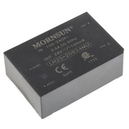 1 pcs - RS PRO Switching Power Supply, 24V dc, 1.1A, 25W, 1 Output, 264 V ac, 370 V dc Input Voltage