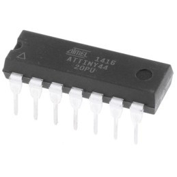5 pcs - Microchip ATTINY44-20PU, 8bit AVR Microcontroller, ATtiny44, 20MHz, 4 kB Flash, 14-Pin PDIP