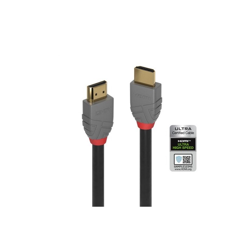 1 pcs - Lindy Electronics 10240 x 4320 HDMI 2.1 Male HDMI to Male HDMI Cable, 50cm