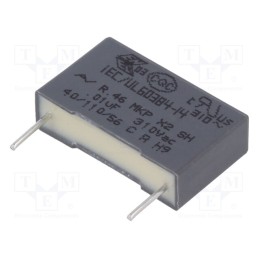 2 pcs x KEMET - R463I21000001M - Capacitor: polypropylene, 10nF, 18x5x11mm, THT, ±20%, 15mm, 630VDC