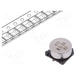 1 pcs x KEMET - FC0H473ZFTBR24 - Supercapacitor, SMD, 0.047F, 5.5VDC, -20÷80%, Pitch: 5mm, 50Ω, EDLC