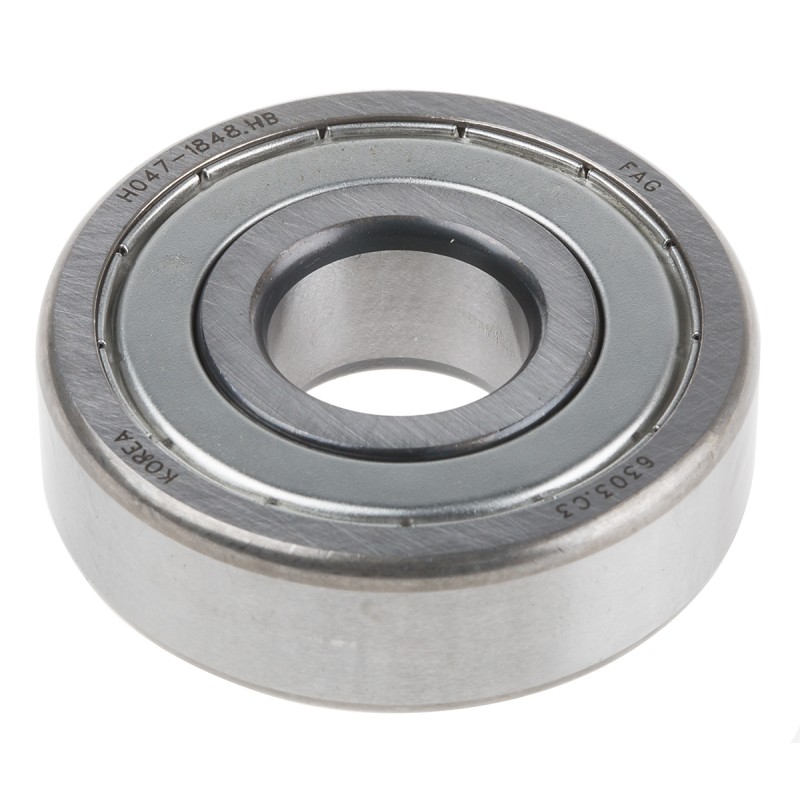 1 pcs - FAG 6303-2Z-C3 Single Row Deep Groove Ball Bearing- Both Sides Shielded 17mm I.D, 47mm O.D