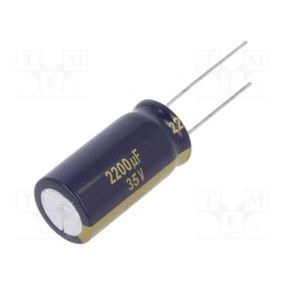 1 pcs x PANASONIC - EEUFC1V222 - Capacitor: electrolytic, low ESR, THT, 2200uF, 35VDC, Ø16x31.5mm