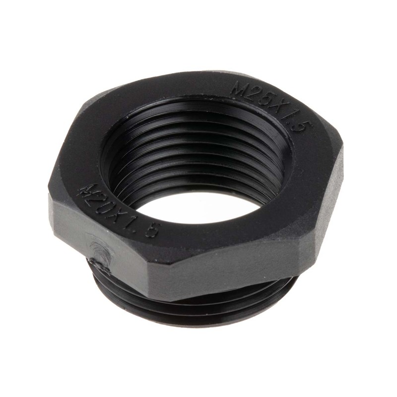 1 Pack of 10 - RS PRO Cable Gland Adaptor, M25 Exterior Thread, M20 Interior Thread, Nylon 66