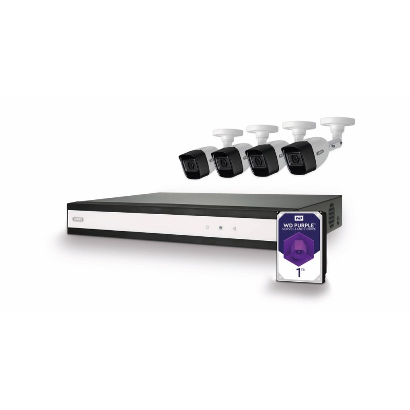 1 pcs - ABUS Security-Center Indoor, Outdoor IR CCTV Surveillance Kit, IP