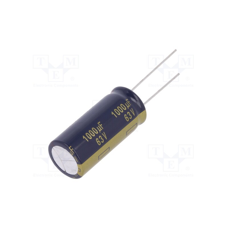 1 pcs x PANASONIC - EEUFC1J102 - Capacitor: electrolytic, low ESR, THT, 1000uF, 63VDC, Ø16x35.5mm