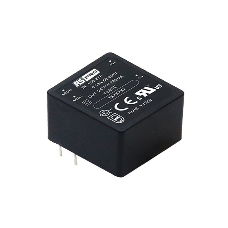 1 pcs - RS PRO Embedded Switch Mode Power Supply SMPS, 24V dc, 208mA, 5W, 85 - 305 V ac, 100 - 430 V dc Input