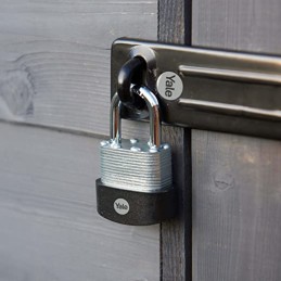 1 pcs - YALE Padlock Brass, Steel Steel Padlock, 9.5mm Shackle, 56mm Body