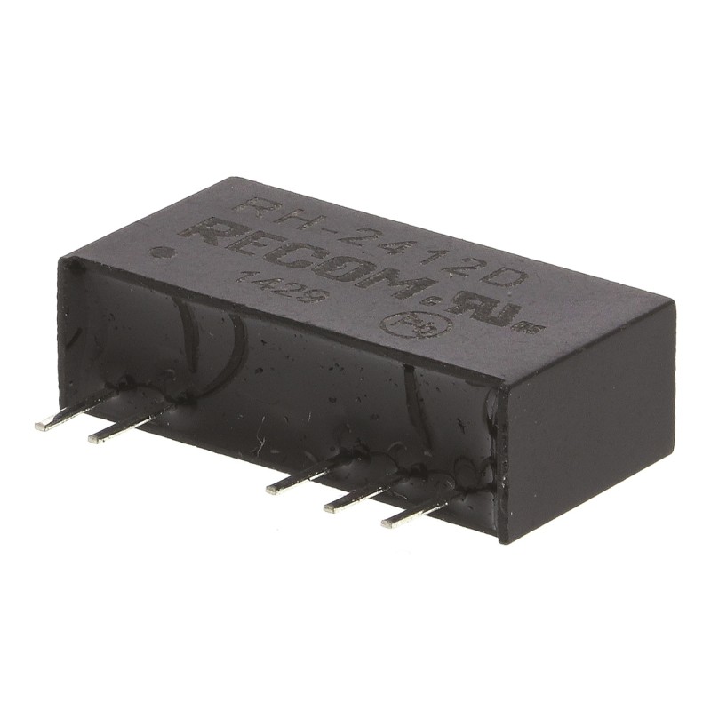 1 pcs - Recom RH DC-DC Converter, ±12V dc/ ±42mA Output, 21.6 - 26.4 V dc Input, 1W, Through Hole, +85°C Max Temp -40°C