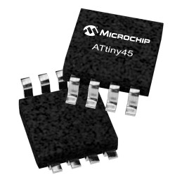 5 pcs - Microchip ATTINY45-20SU, 8bit AVR Microcontroller, ATtiny45, 20MHz, 4 kB Flash, 8-Pin SOIJ