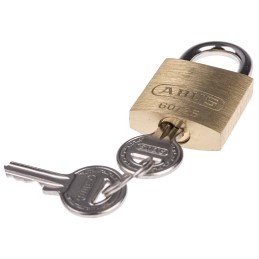 1 pcs - ABUS Key Weatherproof Brass, Steel Padlock, 4mm Shackle, 25mm Body