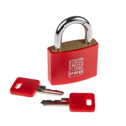 1 pcs - RS PRO Key Weatherproof Brass Padlock, 6mm Shackle, 43mm Body