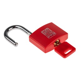 1 pcs - RS PRO Key Weatherproof Brass Padlock, 6mm Shackle, 43mm Body