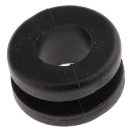 1 Bag of 100 - HellermannTyton Black PVC 11mm Cable Grommet for Maximum of 8mm Cable Dia.