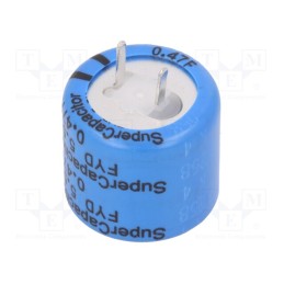 1 pcs x KEMET - FYD0H474ZF - Supercapacitor, THT, 0.47F, 5.5VDC, -20÷80%, Body dim: Ø16.5x15mm