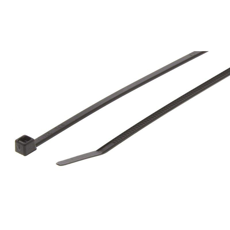 1 Bag of 100 - HellermannTyton Cable Tie, 260mm x 3.3 mm, Black Polyamide 6.6 (PA66), Pk-100