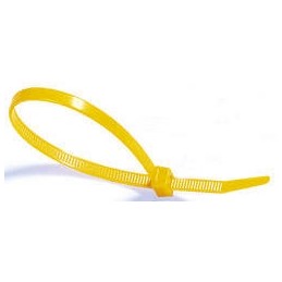 1 Bag of 100 - HellermannTyton Cable Tie, Inside Serrated, 210mm x 4.7 mm, Yellow Polyamide 6.6 (PA66), Pk-100