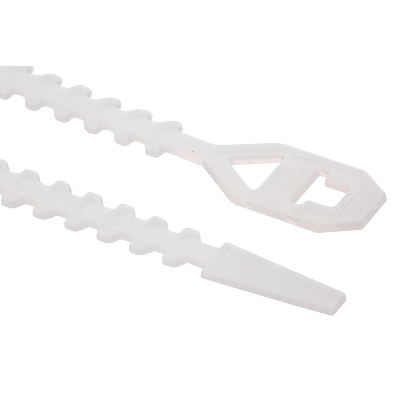 1 Bag of 100 - Essentra Cable Tie, Releasable, 99mm x 6.4 mm, Natural PP, Pk-100