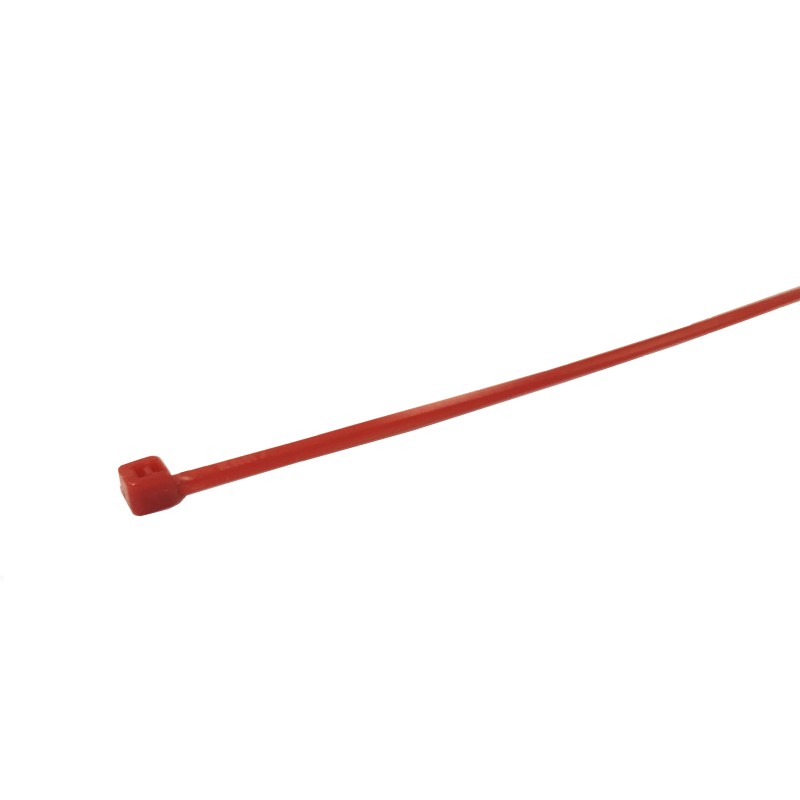 1 Bag of 100 - RS PRO Cable Tie, 385mm x 4.8 mm, Red Nylon