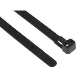 1 Bag of 100 - HellermannTyton Cable Tie, Releasable, 150mm x 7.6 mm, Black Polyamide 6.6 (PA66), Pk-100