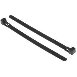 1 Bag of 100 - HellermannTyton Cable Tie, Releasable, 150mm x 7.6 mm, Black Polyamide 6.6 (PA66), Pk-100