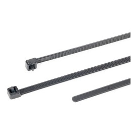1 Bag of 100 - HellermannTyton Cable Tie, Releasable, 195mm x 4.7 mm, Black PA 6.6 Heatstabilised, Pk-25