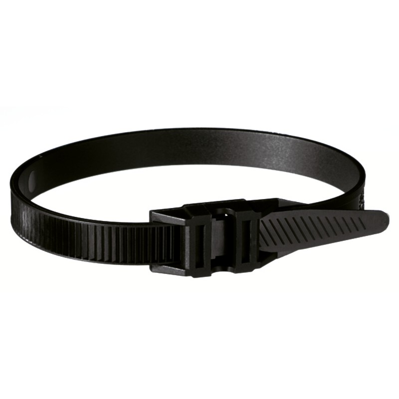 1 Bag of 100 - Schneider Electric Cable Tie, Installation, 273mm x 9 mm, Black Polyamide 12, Pk-100