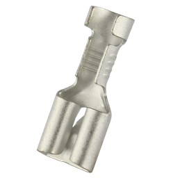 1 Bag of 100 - RS PRO Uninsulated Female Spade Connector, Receptacle, 0.8 x 6.35mm Tab Size