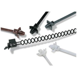 1 Bag of 100 - HellermannTyton Cable Tie, 100mm x 2.5 mm, Black PA 6.6 UV Resistant