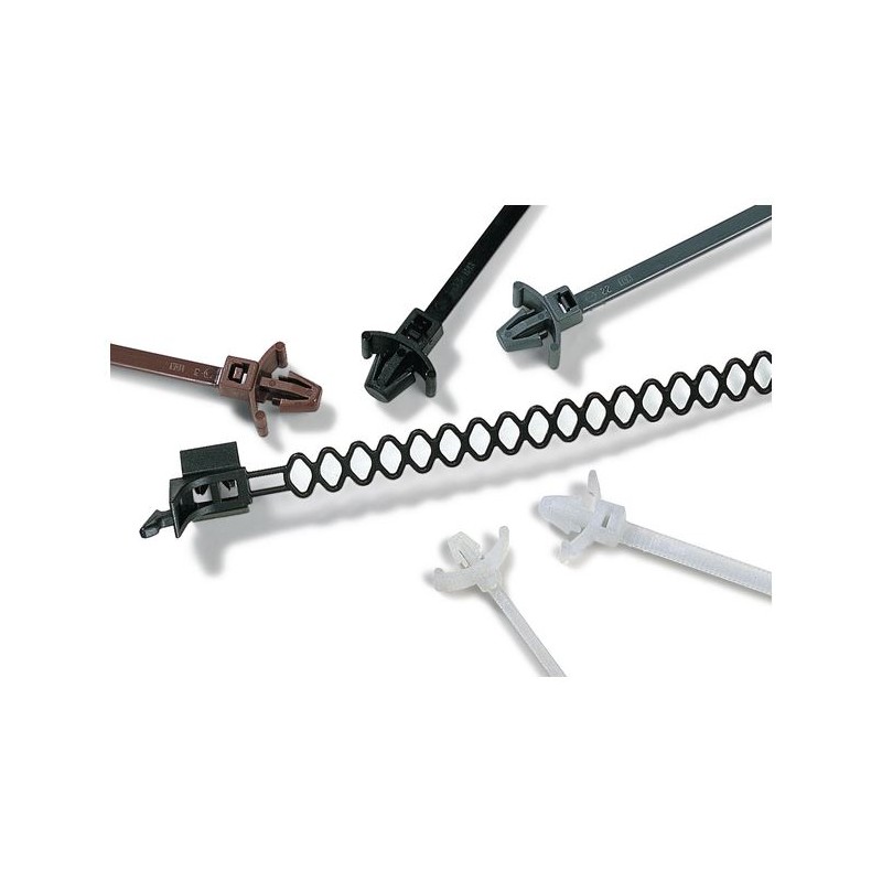 1 Bag of 100 - HellermannTyton Cable Tie, 100mm x 2.5 mm, Black PA 6.6 UV Resistant