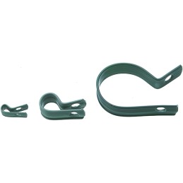 1 Bag of 100 - SES Sterling Grey PVC P Clamp, 14mm Max. Bundle