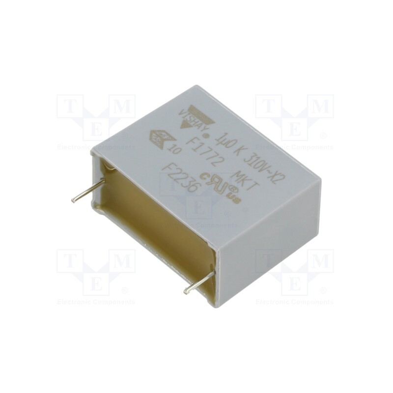 1 pcs x VISHAY - F17725102000 - Capacitor: polyester, 1uF, 310VAC, 27.5mm, ±10%, 31.5x25x15mm, THT