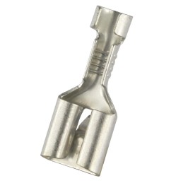 1 Bag of 100 - RS PRO Uninsulated Female Spade Connector, Receptacle, 0.8 x 6.35mm Tab Size