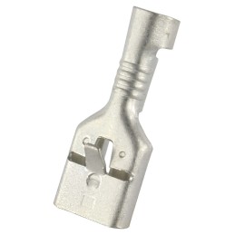 1 Bag of 100 - RS PRO Uninsulated Female Spade Connector, Receptacle, 0.8 x 6.35mm Tab Size