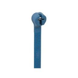 1 Bag of 100 - Thomas & Betts Cable Ties, 186mm x 4.7 mm, Blue Nylon, Pk-100