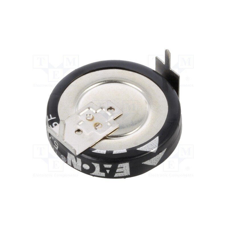 1 pcs x EATON ELECTRONICS - KVR-5R0H155-R - Supercapacitor, THT, 1.5F, 5VDC, -20÷80%, Body dim: Ø19.1x5.2mm