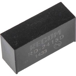 1 pcs - Recom RD DC-DC Converter, ±15V dc/ ±66mA Output, 21.6 - 26.4 V dc Input, 2W, Through Hole, +85°C Max Temp -40°C