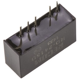 1 pcs - Recom RD DC-DC Converter, ±15V dc/ ±66mA Output, 21.6 - 26.4 V dc Input, 2W, Through Hole, +85°C Max Temp -40°C